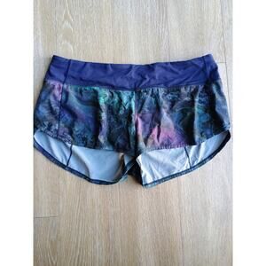 Lululemon Speed Up Shorts Radiant Multi Midnight Navy Lined forest fairy 10